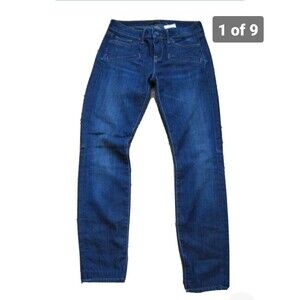 Vince womens skinni jeans distressed dark wash sz 26 new